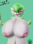  &lt;3 2022 3d_(artwork) absurd_res areola big_breasts blurred_background blush breasts cloud day digital_media_(artwork) english_text eyebrows eyelashes female forest front_view gardevoir grass green_hair hair hands_behind_head hi_res huge_breasts humanoid hyper hyper_breasts looking_at_viewer nintendo nipples not_furry nude outside pink_areola pink_nipples plant pok&eacute;mon pok&eacute;mon_(species) red_eyes shaded short_hair signature simple_background skindentation sky smile solo text tongue tongue_out tree video_games white_body za_barro 