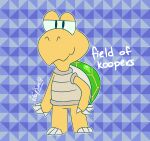  2022 4_fingers absurd_res ambiguous_gender anthro aroohwahoou claws dated fingers green_shell hi_res koopa koopa_troopa mario_bros nintendo scalie shell solo text video_games yellow_body yellow_skin 