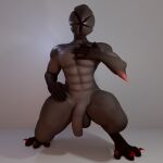  abs anthro balls biceps claws crouching demogorgon farran_height_(artist) flaccid foreskin genitals hand_on_chest hand_on_hip hi_res humanoid humanoid_genitalia humanoid_penis looking_at_viewer male monster monstrous_humanoid muscular muscular_anthro muscular_male navel netflix nude open_mouth pecs penis pose serparus_(oc) simple_background solo solo_focus stranger_things thick_thighs uncut_penis wide_hips 