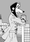  101_dalmatian_street 101_dalmatians absurd_res anthro canid canine canis dalmatian delilah_(101_dalmatians) disney docmoreau domestic_dog female furry hi_res mammal mature_female ringtailmaster sad scrubs solo story story_in_description worried 