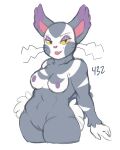  2022 absurd_res anthro anthrofied aries84 bedroom_eyes breasts colored_sketch felid feline female genitals hi_res mammal narrowed_eyes nintendo nipples nude open_mouth pok&eacute;mon pok&eacute;mon_(species) pok&eacute;morph portrait purple_nipples purugly pussy seductive simple_background sketch solo three-quarter_portrait video_games whiskers white_background yellow_eyes 