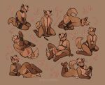  2021 anthro bdsm biped blush bodily_fluids body_blush brown_arms brown_background brown_ears brown_hands brown_penis butt butt_blush butt_markings canid canine chubby_anthro chubby_male cum cum_in_ass cum_inside cumshot cynamon_(dudelinooo) digital_drawing_(artwork) digital_media_(artwork) dildo ejaculation erection eyes_closed fox full-length_portrait fur genital_fluids genitals gloves_(marking) hair hands_on_ground harness heart_(marking) hi_res holding_own_legs_up humanoid_genitalia humanoid_penis kneeling leash leg_markings legs_up lying male mammal markings multiple_drawings nipples nudelinooo on_back on_front pawpads penis pink_nipples pink_pawpads pink_penis portrait sex_toy simple_background sitting socks_(marking) solo submissive submissive_male tan_body tan_fur tan_hair warm_colors 