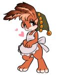 &lt;3 anthro apron apron_only brown_eyes clothing female feral hood lagomorph leporid mammal mostly_nude myris_(odin_sphere) odin_sphere paws pooka pukopop rabbit solo 