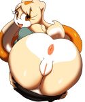  aged_up anthro anus apple_butt bent_over big_butt bottomwear breasts butt butt_heart clothing cream_the_rabbit female genitals hair lagomorph leporid looking_at_viewer mammal pussy rabbit sega short_hair skirt smile solo sonic_the_hedgehog_(series) sweater topwear young zaviel 