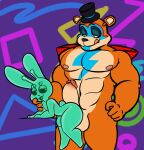 2022 abs animal_humanoid animatronic anthro backsack balls bear_animatronic big_balls big_butt big_muscles big_pecs big_penis blue_eyes butt clothing colored digital_media_(artwork) duo eljelicsnsfw erection excited eye_contact eyeshadow five_nights_at_freddy&#039;s five_nights_at_freddy&#039;s:_security_breach freddy_(fnaf) genitals glamrock_freddy_(fnaf) grabbing_from_behind half-closed_eyes hat headgear headwear humanoid lagomorph large_pecs leporid looking_at_another machine makeup male male/male mammal mammal_humanoid muscular muscular_anthro muscular_male narrowed_eyes nipples nude open_mouth ornyrabi77 pecs penis rabbit robot scottgames sex smile thick_thighs tongue tongue_out top_hat ursid ursid_humanoid video_games wide_hips 
