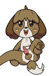  alpha_channel animal_crossing anthro anus balls blush brown_body brown_fur canid canine canis chest_tuft digby_(animal_crossing) domestic_dog erection freckles fur genitals happy_happy_clover happy_harvey hi_res knot male mammal nintendo open_mouth pawpads penis presenting presenting_anus presenting_balls presenting_penis simple_background solo spread_legs spreading transparent_background tuft video_games 
