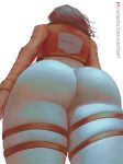  1girl ass ass_focus from_behind ignite_(artist) kaibutsu_oujo mikasa plump skin_tight skindentation solo thick_thighs thighs 