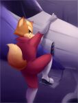 anthro boots canid canine clothed clothing footwear fox fox_mccloud fur gloves handwear hi_res looking_at_viewer male mammal missmccloud nintendo orange_body orange_fur science_fiction smile solo spacecraft star_fox vehicle video_games 