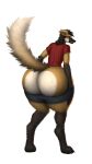  4k 9:16 absurd_res alpha_channel anthro avoxion big_butt butt canid canine clothing fur hi_res huge_butt hyper hyper_butt ill-fitting_clothes male mammal maned_wolf purple_eyes shirt solo t-shirt tan_body tan_fur thick_thighs topwear 