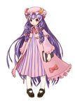  bad_id bad_pixiv_id book hat kansou_samehada long_hair mary_janes pantyhose patchouli_knowledge purple_eyes purple_hair robe shoes solo touhou white_legwear 