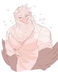  accipitrid accipitriform anthro avian beak bird dress_shit eagle feathers flower_petals fuyoudo624 hi_res lifewonders male muscular muscular_anthro muscular_male pecs petals sketch solo thunderbird_(tas) tokyo_afterschool_summoners video_games 