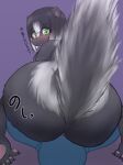  2022 5_toes absurd_res alternate_version_at_source ambiguous_gender anthro anthro_focus anus big_butt big_nty blush butt claws cute_fangs facesitting feet female female/ambiguous female_focus fur green_eyes grey_body grey_fur grey_hair hair hi_res human human_on_anthro interspecies japanese_text kemono looking_at_viewer looking_back mammal mephitid multicolored_body multicolored_fur multicolored_hair nude open_mouth pawpads short_hair skunk solo_focus text toe_claws toes translation_request two_tone_body two_tone_fur two_tone_tail white_body white_fur white_hair 