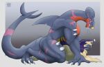  alpha_pok&eacute;mon anal anal_penetration anthro anthro_on_anthro anthro_penetrated anthro_penetrating anthro_penetrating_anthro claws daikuhiroshiama duo finger_in_mouth garchomp hi_res hisuian_typhlosion male male/male male_penetrated male_penetrating male_penetrating_male muscular muscular_anthro muscular_male nintendo penetration pok&eacute;mon pok&eacute;mon_(species) regional_form_(pok&eacute;mon) scar sex size_difference smaller_penetrated video_games 