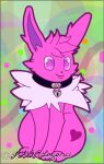  choker collar cutie_mark eeveelution fan_character feral hair invalid_tag jewelry jolteon male my_little_pony necklace nintendo pink_body pink_eyes pink_hair pok&eacute;mon pok&eacute;mon_(species) rolt sk00legend solo tongue tongue_out video_games 