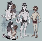  &lt;3 abs andromorph andromorph/male andromorph_(lore) anthro bedroom_eyes black_body black_fur black_hair borya_(cadaverrdog) boyfriends briefs brown_body brown_fur brown_hair bulge cadaverrdog canid canine canis chest_tuft clothing curled_tail domestic_dog duo ear_tuft eye_scar facial_scar fur green_background grey_body grey_fur hair half-closed_eyes hi_res husky inner_ear_fluff intersex intersex/male inviting long_hair love male mammal musclegut muscular muscular_anthro muscular_male narrowed_eyes nipples nordic_sled_dog pecs phineas_(fleetwoodbrak) pubes pubes_exposed romantic romantic_couple scar seductive shirtless shirtless_anthro shirtless_male simple_background size_difference smile smirk smug smug_face smug_grin spitz spots spotted_body spotted_fur trans_(lore) trans_man_(lore) tuft underwear 