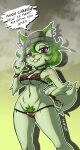  absurd_res anthro anthrofied armpit_hair bedroom_eyes bikini bite biting_lip body_hair clothing digital_media_(artwork) domestic_cat elemental_creature felid feline felis female flora_fauna fur green_body green_fur green_hair hair hi_res jackintaro looking_at_viewer mammal narrowed_eyes nintendo piercing pink_eyes pink_nose plant pok&eacute;mon pok&eacute;mon_(species) pubes seductive simple_background smile smoking solo spanish_text sprigatito swimwear text video_games wallpaper 