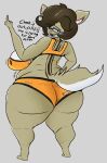  anthro big_butt bra brown_body brown_fur brown_hair buckteeth butt chipmunk clothing dialogue dr_boxy eyewear female fur glasses ground_squirrel hair hi_res ill_fitting_clothing lingerie looking_at_viewer looking_back looking_back_at_viewer mammal nerd orange_bra orange_clothing orange_panties orange_underwear overweight overweight_anthro overweight_female panties purple_eyewear purple_glasses rodent sciurid small_clothing solo tammy_(idontwantthis) teeth thick_thighs torn_clothing underwear wide_hips 