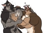  &lt;3 abs absurd_res anthro anthro_on_anthro barazoku biceps big_muscles biped blush bodily_fluids brown_body brown_fur canid canine canis domestic_dog duo fur garnett genitals german_shepherd grey_body grey_fur herding_dog hi_res intraspecies male male/male mammal muscular muscular_anthro muscular_male nipple_fetish nipple_play nipple_suck nude pastoral_dog patrick_(drks) pec_grab pec_grasp pecs penis pinumontbalou sucking sweat tan_body tan_fur 