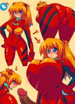  ass blush breast_expansion breasts cameltoe cleavage formal gradient_hair huge_penis latex lion's multicolored_hair neon_genesis_evangelion penis pixiv_thumbnail plugsuit raion-san resized soryu_asuka_langley souryuu_asuka_langley suit 