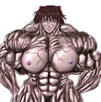  abs breasts brown_hair extreme_muscles female flex flexing hands_on_hips hot huge muscle muscles muscular neon_genesis_evangelion no_bra no_panties pose posing sexy shikinami_asuka_langley soryu_asuka_langley souryuu_asuka_langley veins 