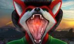  bodily_fluids breath canid canine fox hi_res mammal mouth_shot open_mouth rektalius saliva vore 