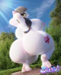  3d_(artwork) anthro big_breasts big_butt blender_(software) breasts butt caring_hearts_(mlp) conditional_dnp crouching digital_media_(artwork) equid equine feet female friendship_is_magic hasbro hi_res mammal my_little_pony pegasus snuddy solo wings 