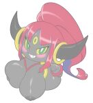  alpha_channel anthro big_breasts blush breasts female hair hoopa hoopa_(confined) huge_breasts kendalljt legendary_pok&eacute;mon nintendo nipples pok&eacute;mon pok&eacute;mon_(species) red_hair simple_background smile solo transparent_background video_games 