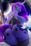  3d_(artwork) absurd_res anthro areola big_breasts blender_(software) blue_areola blue_nipples breasts digital_media_(artwork) equid equine female friendship_is_magic genitals hasbro hi_res hooves-art horn mammal my_little_pony nipples princess_luna_(mlp) pussy solo unicorn 