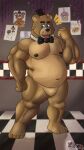  anthro bellies billedraccoon72 brown_bear chubby_anthro chubby_belly chubby_male five_nights_at_freddy&#039;s freddy_(fnaf) fur male male/male mammal scottgames solo ursid ursine video_games 