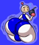  angry_eyebrows big_butt bodily_fluids bomb bomberman bomberman_(copyright) bulge butt butt_expansion expansion explosives huge_butt hyper hyper_butt looking_at_butt male murontis2001 solo sweat sweatdrop thick_thighs wide_hips 