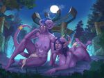  accessory areola ass_up big_breasts big_butt blizzard_entertainment breasts bremonqueen_(artist) butt draenei duo ear_piercing elf female furgonomics hi_res horn horn_jewelry humanoid humanoid_pointy_ears hybrid jewelry long_ears long_tail moon moonwell muscular muscular_female night_elf nipples piercing purple_body sibling sister tail_accessory tail_jewelry thick_thighs video_games warcraft wide_hips 