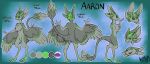  2022 3_fingers 3_toes 4_ears aaron_(aaronfranke) anthro avali avian blue_background character_name chest_tuft claws color_swatch countershade_feathers countershading english_text feathered_wings feathers featureless_crotch feet fingers green_body green_ears green_eyes green_feathers green_scutes green_stripes green_tail_feathers grey_body grey_claws grey_ears grey_feathers grey_inner_ear_fluff grey_sclera grey_tail_feathers grey_toes hi_res information inner_ear_fluff long_ears male male_(lore) measurements model_sheet multi_ear multicolored_body multicolored_feathers nude purple_insides purple_mouth simple_background slightly_open_mouth solo species_name stripes tail_feathers teafinch teeth text thinking_pose toes tuft two_tone_body two_tone_feathers watermark winged_arms wings 