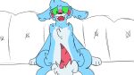  animal_genitalia animal_penis animated anthro balls blue_body blue_fur blush bodily_fluids digital_media_(artwork) five_nights_at_freddy&#039;s five_nights_at_freddy&#039;s_2 fluffy fluffy_balls fur furniture genital_fluids genitals green_eyes lagomorph lagomorph_penis leporid loop male mammal mineash nervous nervous_smile penis pink_penis precum presenting presenting_penis rabbit scar scottgames sketch smile smiling_at_viewer sofa solo stitch_(disambiguation) throbbing_penis toy_bonnie_(fnaf) video_games 