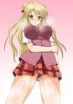  blush breasts cameltoe cleavage impossible_clothes impossible_shirt panties school_uniform shirt smile tenjouin_saki to_love-ru toloveru underwear 