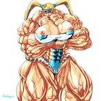  abs blonde_hair blue_eyes breasts extreme_muscles female flex hot huge muscle muscles muscular posing rainbow rainbow_mika street_fighter street_fighter_alpha street_fighter_alpha_3 twintails veins what 