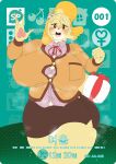  animal_crossing anthro big_breasts blonde_hair blush bottomwear breasts canid canine canis clothing domestic_dog female hair hi_res isabelle_(animal_crossing) mammal nintendo opqhlak shih_tzu skirt solo toy_dog video_games 