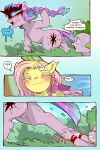  bodily_fluids cold-blooded-twilight comic dialogue dragon equid equine female feral fluttershy_(mlp) friendship_is_magic genital_fluids hi_res horn mammal my_little_pony pussy_juice spike_(mlp) twilight_sparkle_(mlp) unicorn 