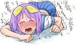  1girl dry_humping hiiragi_tsukasa humping humping_ground lucky_star miyakawa-ke_no_kuufuku purple_hair yoshimura_tatsuhiko 