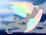  cloud conditional_dnp dragon feathers feet jalmu kira kirakia night paws pinup pose western 