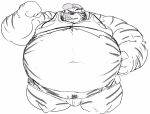  2017 4_fingers anthro baseball_cap belly big_belly big_muscles bottomwear bulge cigar_in_mouth clothing eyebrows felid fingers fist flexing flexing_bicep fofothecat fur growth hand_on_stomach hat headgear headwear huge_muscles knees_up line_art male mammal muscle_growth musclegut muscular muscular_anthro muscular_male narrowed_eyes navel overweight overweight_anthro overweight_male pantherine pecs raised_arm raised_eyebrow raised_fist shirt shorts simple_background solo striped_body striped_fur stripes tank_top tiger topwear torn_clothing torn_topwear weight_gain white_background 