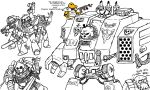  anthro armor astartes avian bird black_eyes bodily_fluids bone bonnie_(fnaf) chica_(fnaf) chicken clothing crossover digital_media_(artwork) dreadnought female five_nights_at_freddy&#039;s flamethrower food freddy_(fnaf) futuristic futuristic_armor galliform gallus_(genus) grin group hat headgear headwear humanoid lagomorph leporid machine male mammal melee_weapon nervous ork phasianid pipe pizza rabbit ranged_weapon robot scottgames serious simple_background skull smile sweat sword tagme tall unknown_artist ursid video_games warhammer_(franchise) warhammer_40000 weapon white_background white_eyes 