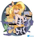  activision animal_print anthro bandicoot belly big_breasts bikini blonde_hair bodily_fluids breasts censored_face cleavage clothed clothing cow_print crabtopus crash_bandicoot_(series) cross-eyed cuckold doctor_n._gin doctor_neo_cortex doctor_nitrus_brio fake_cow_ears fake_ears female gesture group hair hi_res huge_breasts human kneeling legwear lips long_hair male male/female mammal marsupial navel nipple_outline nipples slightly_chubby sweat swimwear tawna_bandicoot thick_thighs thigh_highs thong tight_clothing underwear v_sign video_games wide_hips 