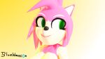  3d_(artwork) amy_rose anthro blender_(software) bluewavecon breasts digital_media_(artwork) eulipotyphlan female fur green_eyes hair hedgehog hi_res mammal nude pink_body sega simple_background smile solo sonic_the_hedgehog_(series) video_games widescreen 