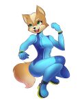  absurd_res alpha_channel anthro bodysuit brown_body brown_fur canid canine clothed clothing crossgender female footwear fox fox_mccloud fur green_eyes hi_res high_heels mammal metroid missmccloud mtf_crossgender nintendo open_mouth shaded shoes signature simple_background skinsuit smile solo star_fox tight_clothing transparent_background video_games zero_suit 