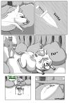  anthro comic crimellgrim domestic_cat felid feline felis female feral forest hi_res hunting mammal plant rpg_(disambiguation) suid suina sus_(pig) text tree wild_boar 