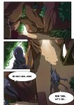  anthro apple cave comic dialogue english_text female hi_res lamp lantern nintendo plant pok&eacute;mon pok&eacute;mon_(species) ryme_(totodice1) salazzle shrub solo text video_games voidtails 