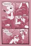  anthro caress comic conditional_dnp cuddling dialogue duo fur hi_res intersex intersex/male male mammal monochrome mouse murid murine reggie_(whygena) rodent tentacles under_clothes white_body white_fur whygena 