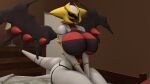  16:9 2021 3d_(artwork) altered_forme_giratina anthro bed bedroom big_breasts breasts clasped_hands digital_media_(artwork) dnrud12 female furniture giratina grey_body hi_res legendary_pok&eacute;mon nintendo nude pok&eacute;mon pok&eacute;mon_(species) pok&eacute;morph sitting solo source_filmmaker video_games widescreen 