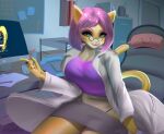  absurd_res anthro breasts catalina clothed clothing domestic_cat felid feline felis female fur fursin hair hi_res looking_at_viewer mammal smile solo 