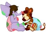  2015 alpha_channel ambiguous_gender anthro archived_source clothed clothing diaper digital_drawing_(artwork) digital_media_(artwork) duo elephant elephantid fur hair mammal monsterbunny onesie proboscidean simple_background sitting transparent_background young 